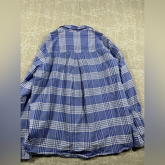 GRAYSON The Hero Button Down Alison Blue Plaid Cotton Shirt Size 5 Large? - Picture 5 of 8